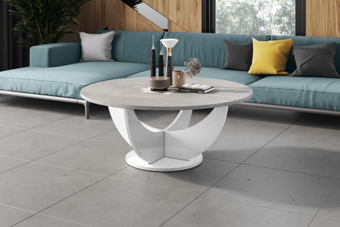 CAPRI 100 round coffee table (high gloss/different colours)